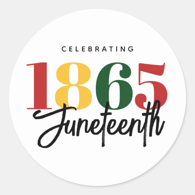 Sticker Rond 1865 Liberté Célébration de l'histoire noire (Devant)