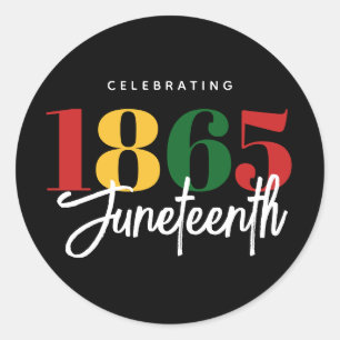 Sticker Rond 1865 Liberté Célébration de l'histoire noire