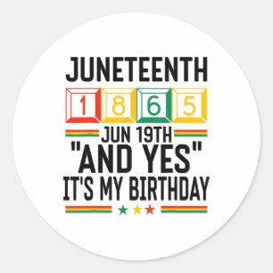 Sticker Rond 1865 Mois de l'histoire des Noirs Et oui c'est M