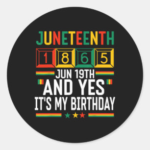 Sticker Rond 1865 Mois de l'histoire des Noirs Et oui c'est M