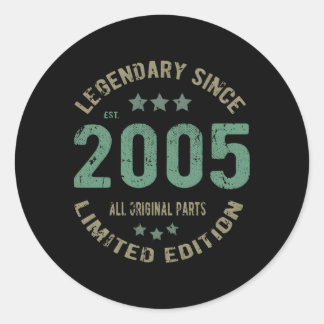 Sticker Rond 18 Légende Anniversaire Depuis 2005 18E