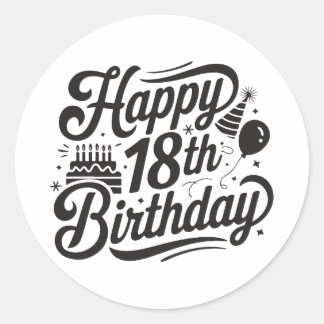 Sticker Rond 18e anniversaire