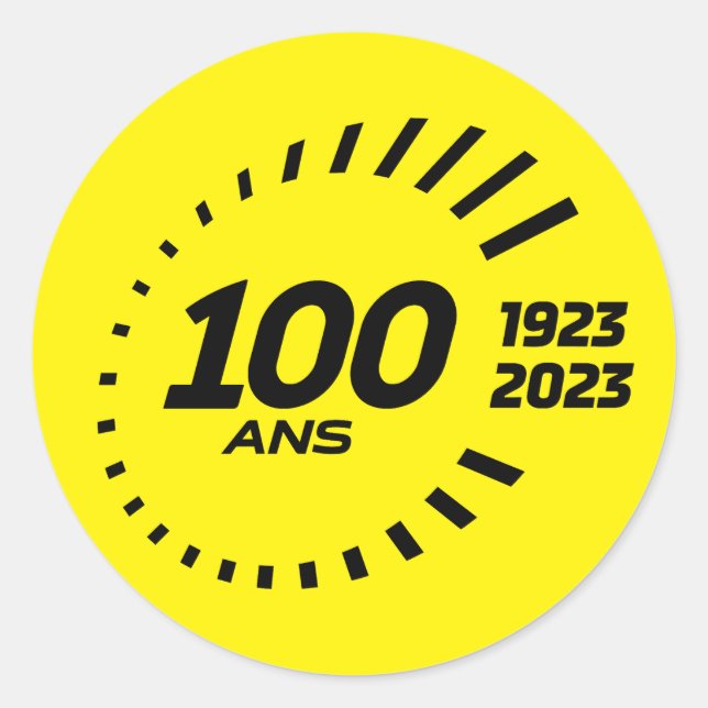 Sticker Rond 1923-2023 Centenaire de course Le Mans 24 Heures G (Devant)