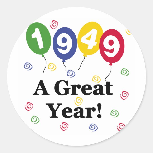 Sticker Rond 1949 Un grand anniversaire (Devant)