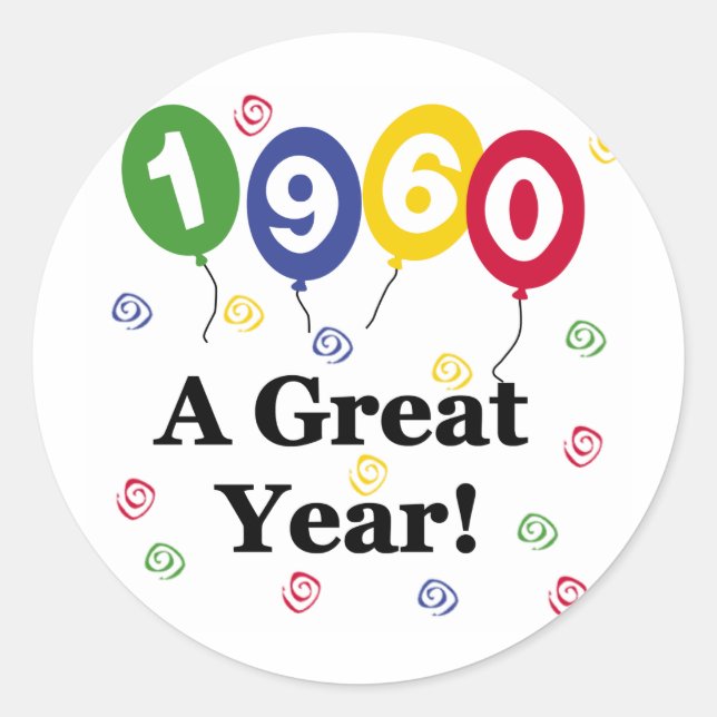 Sticker Rond 1960 Un grand anniversaire (Devant)
