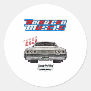 Sticker Rond 1965,65,HotRod,Impala,Biscayne,Del Ray,
