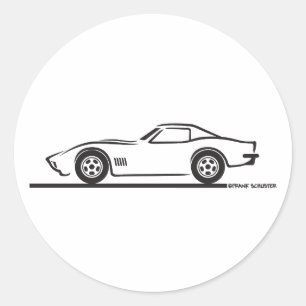 Sticker Rond 1970-72 Corvette