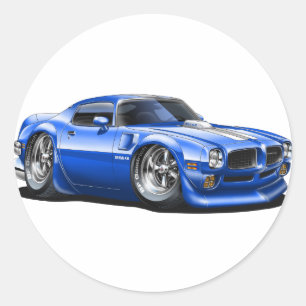 Sticker Rond 1970/72 Trans Am Blue Car