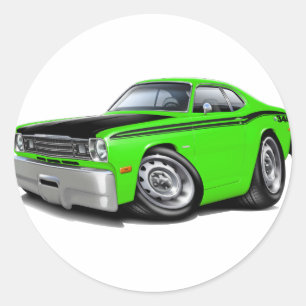 Sticker Rond 1970-74 Duster 340 Lime Car
