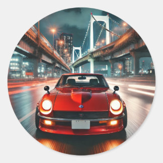 Sticker Rond 1972 Datsun 240Z  nissan tokyo Car japan japanese