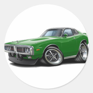 Sticker Rond 1973-74 Chargeur Green-Black SE Car
