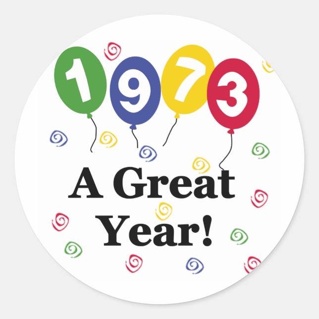 Sticker Rond 1973 Un grand anniversaire (Devant)