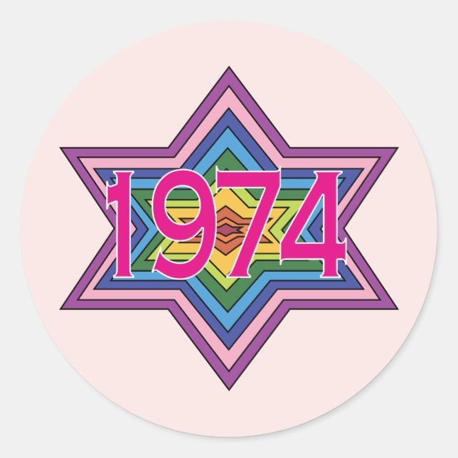 STICKER ROND 1974 (Devant)