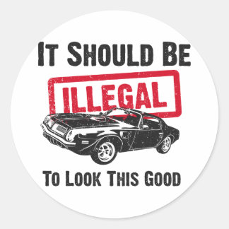 Sticker Rond 1974 Pontiac Firebird 455 Trans Am