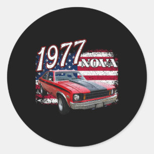 Sticker Rond 1977 77 Nova 2 Ss 4 juillet American