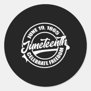 Sticker Rond 19 juin 1865 JunetDix Celebrate Black Freedom Hi