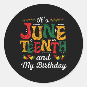 Sticker Rond 19 juin Mois de l'histoire des Noirs Anniversaire 