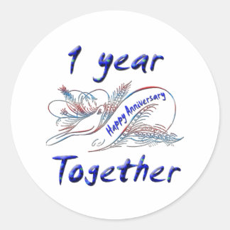 Sticker Rond 1 an ensemble