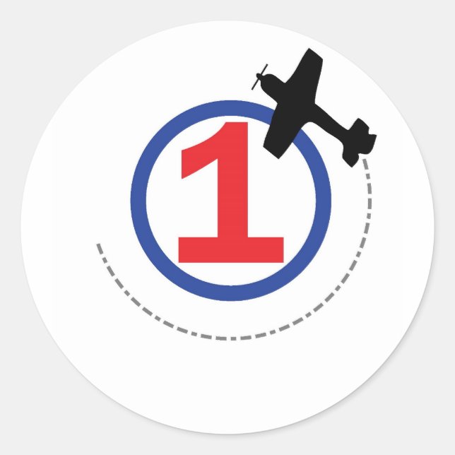Sticker Rond 1 cercle d'avion (Devant)