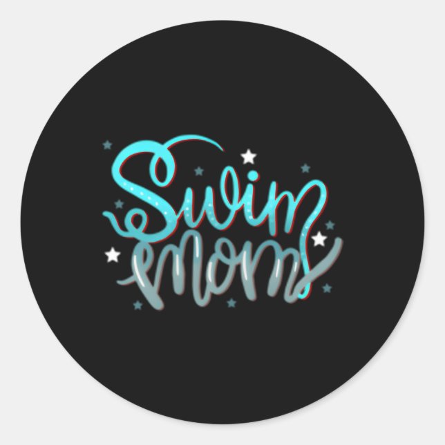 Sticker Rond 1 Mère de bain Mères nageuses (Devant)