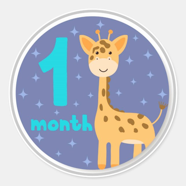 Sticker Rond 1 Month Baby Milestone (Devant)