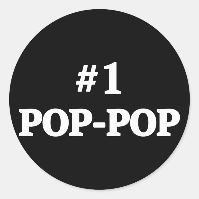 Sticker Rond 1 Pop Pop Grand Pop Pop Pop Pop (Devant)