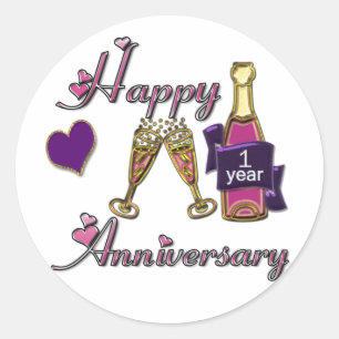 Sticker Rond 1er. Anniversaire