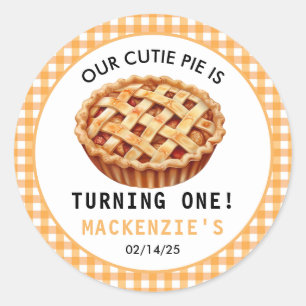 Sticker Rond 1er anniversaire de la Cutie Pie
