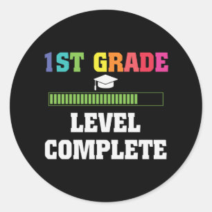 Sticker Rond 1ère année Niveau Complet Enfants Graduation