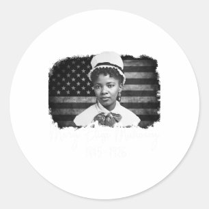 Sticker Rond 1ère infirmière afro-américaine Mois de l'histoire