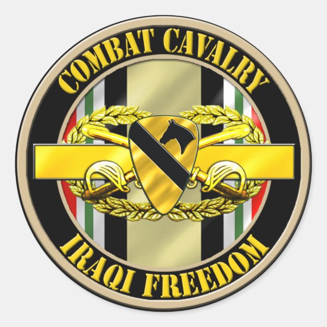 Sticker Rond 1re division de cavalerie (Devant)