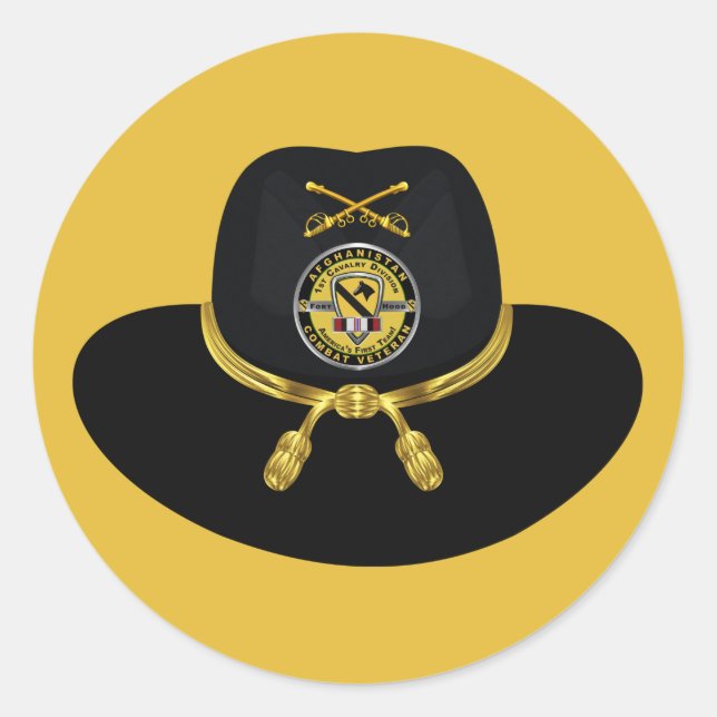 Sticker Rond 1re division de cavalerie Ancien combattant de l'A (Devant)