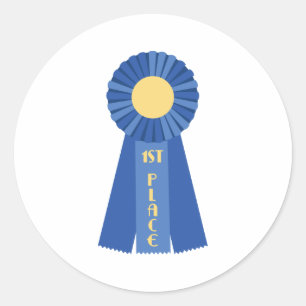 Sticker Rond 1re place Ruban