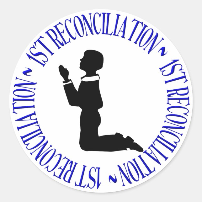 Sticker Rond 1re réconciliation - Confession (Devant)