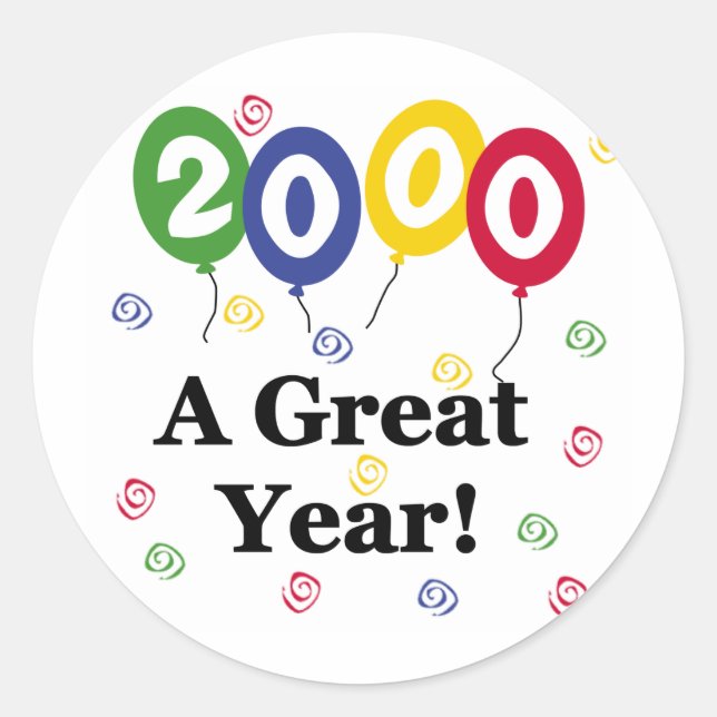 Sticker Rond 2000 Un grand anniversaire (Devant)
