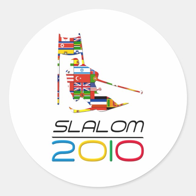 Sticker Rond 2010 : Slalom (Devant)
