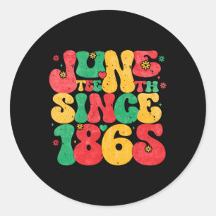 Sticker Rond 2023 Jundixième depuis 1865 Noir en détresse