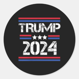 Sticker Rond 2024 2 Côté Je vote Condamné Felon