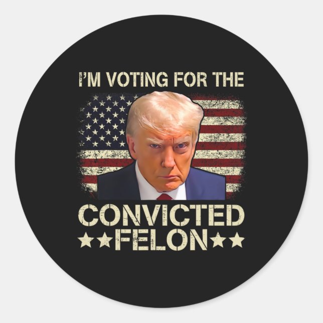 Sticker Rond 2024 Condamné Felon (Devant)