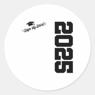 Sticker Rond 2025 Diplôme Supérieur - Chemise Autographe - Cl D