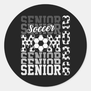 Sticker Rond 2026 Football Maman Diplômée de Terminale Équipe d