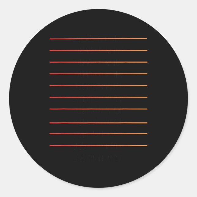 Sticker Rond 2026 Will Be My Year Funny Checklist  (Devant)