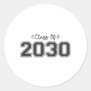 Sticker Rond 2030 seniors, Classe de 2030 Graduation