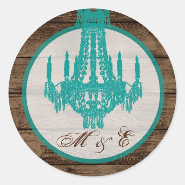Sticker Rond 20 - 1,5 Chandelier Western Rustic Envelope Seal (Devant)