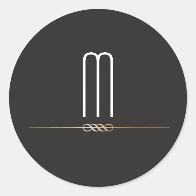 Sticker Rond 20 - 1.5 Envelope Seal Gatsby Theme (Devant)