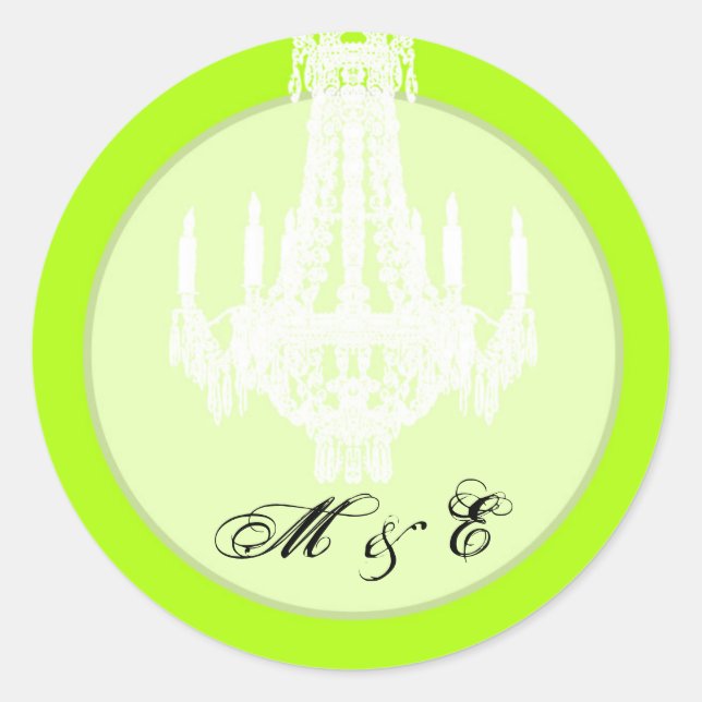 Sticker Rond 20 - 1,5 Enveloppe Chandelier en cristal de sceau  (Devant)