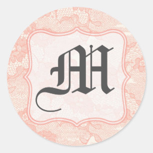 Sticker Rond 20 - 1,5 Enveloppe Pays Phoque Dentelle de corail 