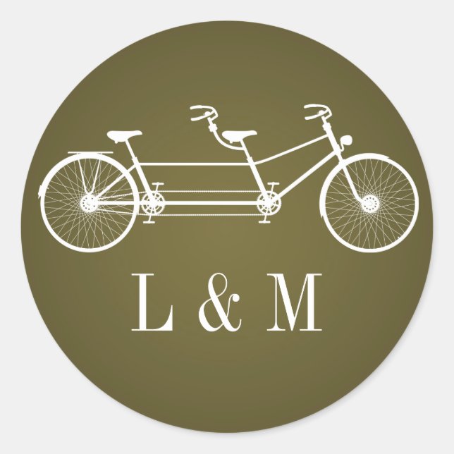 Sticker Rond 20 - 1,5 Enveloppe Sceau Brown Double Vélo (Devant)