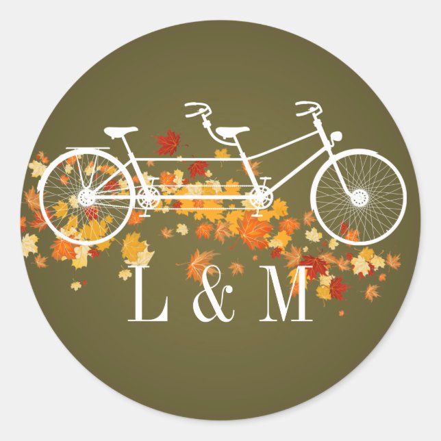 Sticker Rond 20 - 1,5 Enveloppe Sceau Brown Double Vélo (Devant)