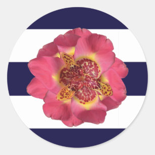 Sticker Rond 20 - 1,5 Enveloppe Sceau moderne Bleu Marine